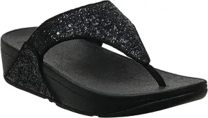 FITFLOP LULU SANDAL BLACK WITH GLITTER