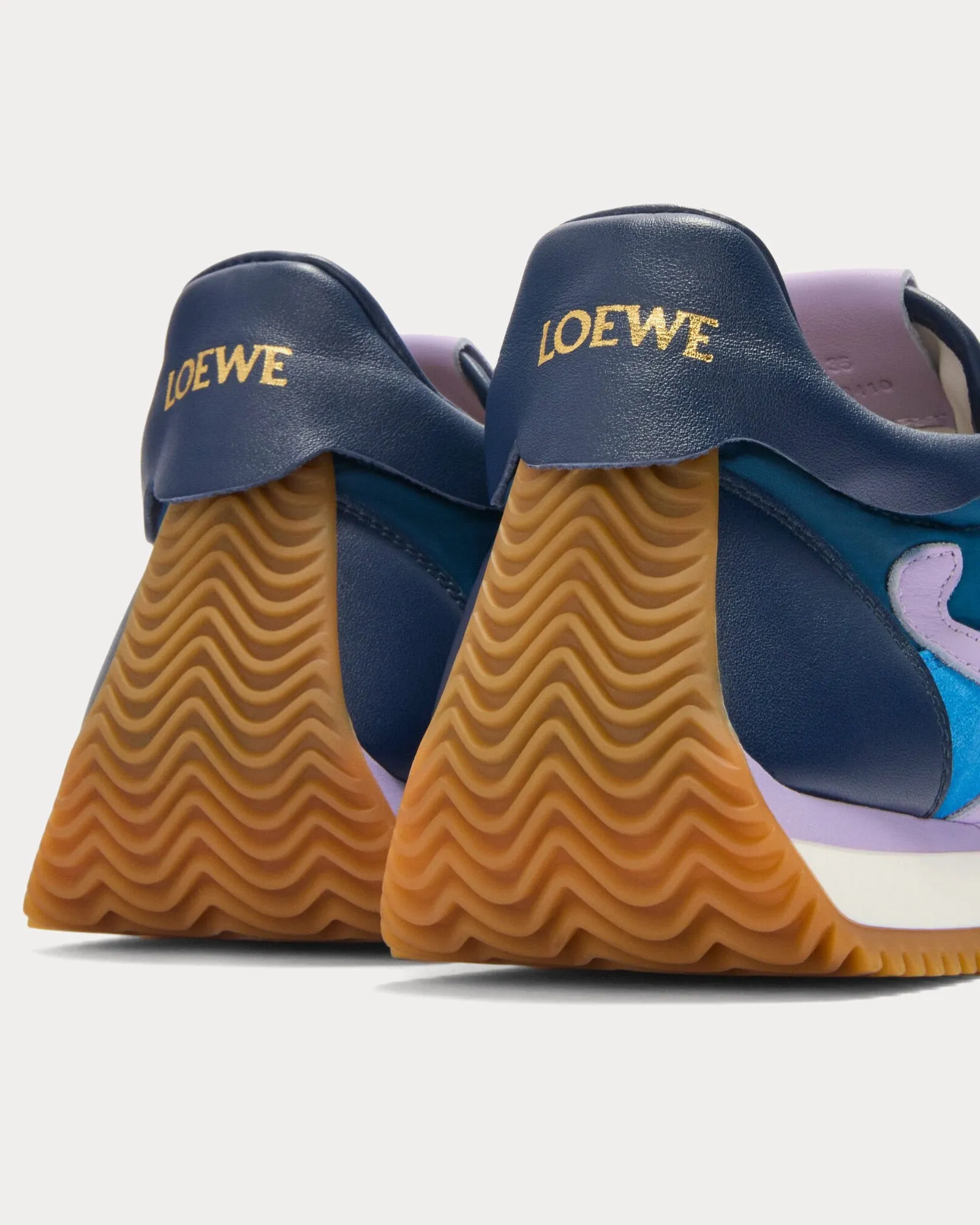 Flow Runner 2.0 Nylon & Suede Gradient Blue / Lilac Low Top Sneakers