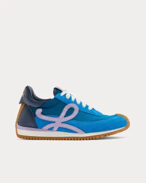 Flow Runner 2.0 Nylon & Suede Gradient Blue / Lilac Low Top Sneakers