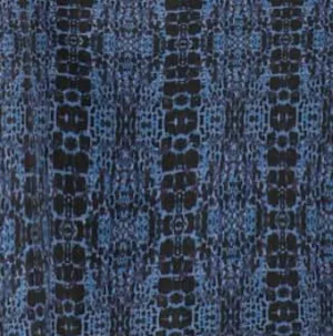 FORCE OF NATURE SILK BIAS SKIRT- Navy print