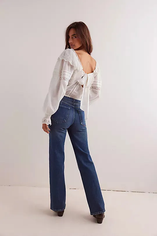 Free People Sabine Slim A-Line Jeans