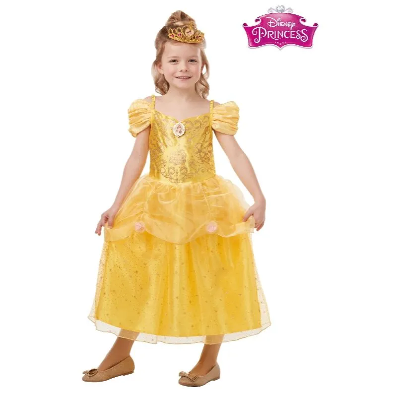 Girls Belle Glitter & Sparkle Yellow Costume - Size 6-8 Years