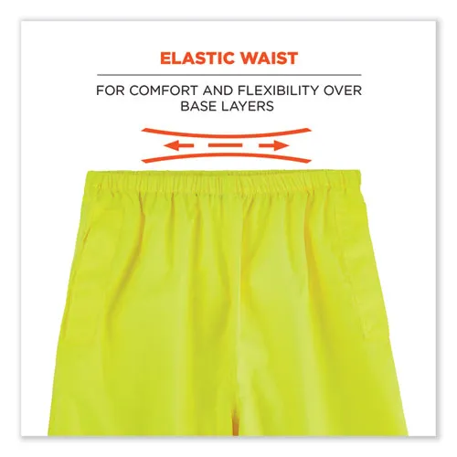 Glowear 8916 Class E Lightweight Hi-vis Rain Pants, Large, Lime, Ships In 1-3 Business Days