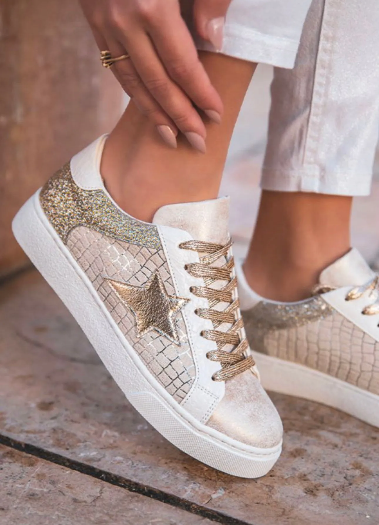 Gold Star Sneakers
