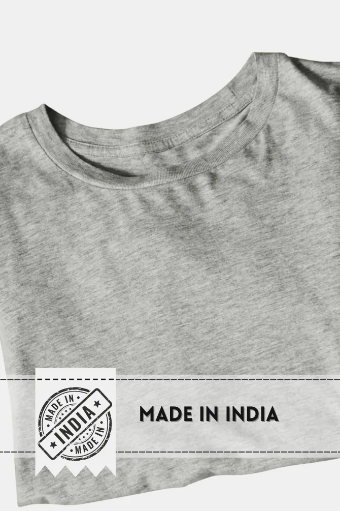 Grey Melange Lightweight Oversized T-shirt for women