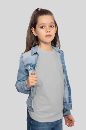 Grey Melange T-shirt for girl