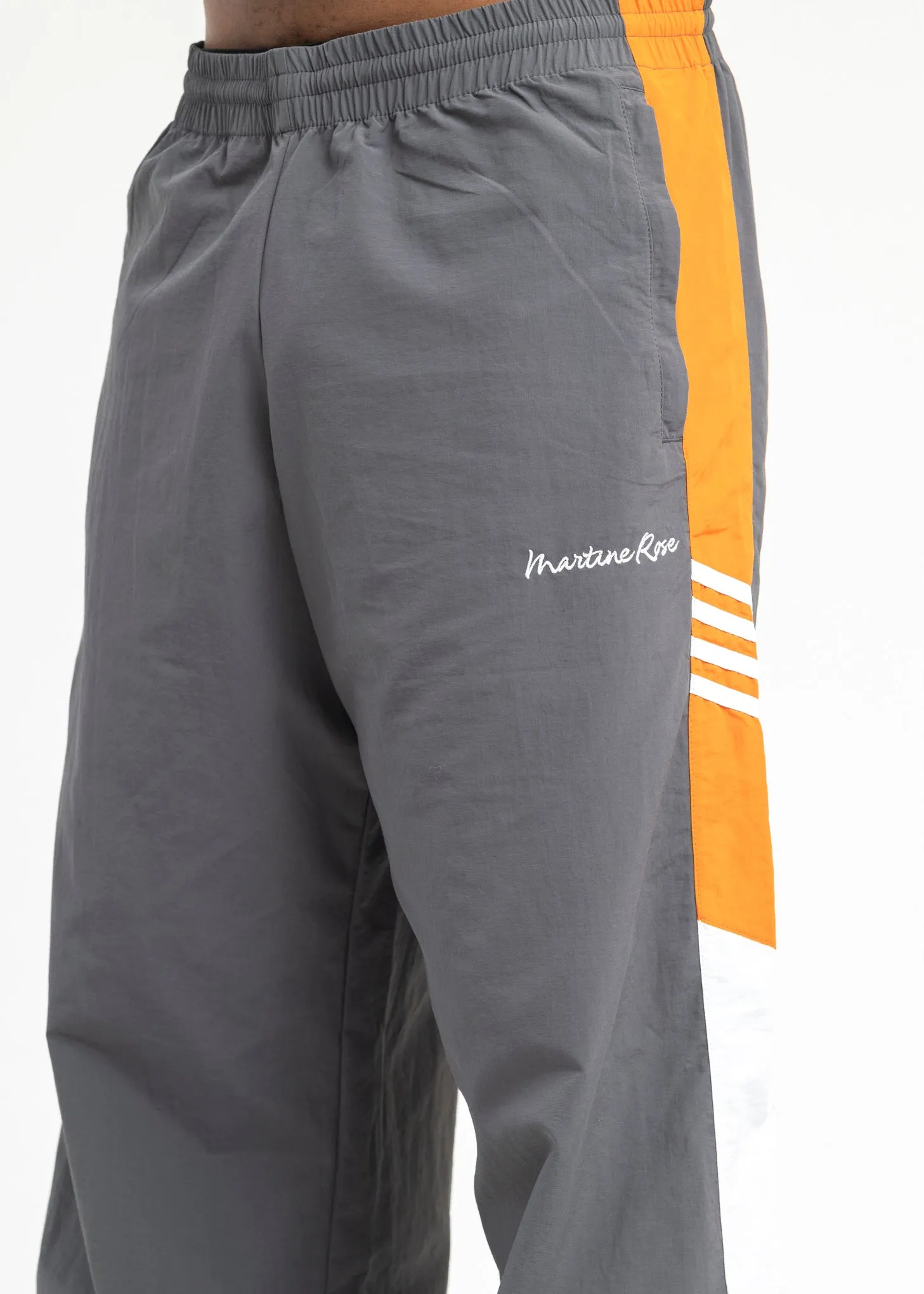 GREY / ORANGE / BEIGE  WIDE LEG TRACKPANT
