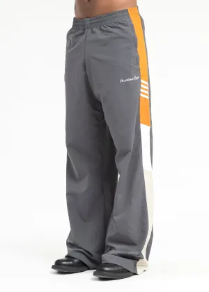 GREY / ORANGE / BEIGE  WIDE LEG TRACKPANT