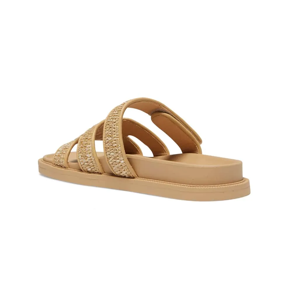 Guru Slide in Tan Raffia