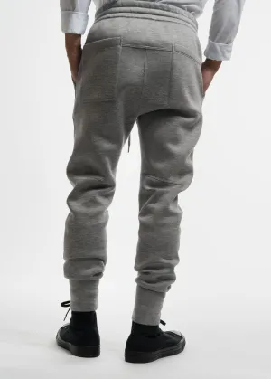 Heather Grey Curved Leg Track Pant