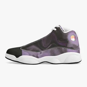 High-Top Leather Basketball Sneakers - White