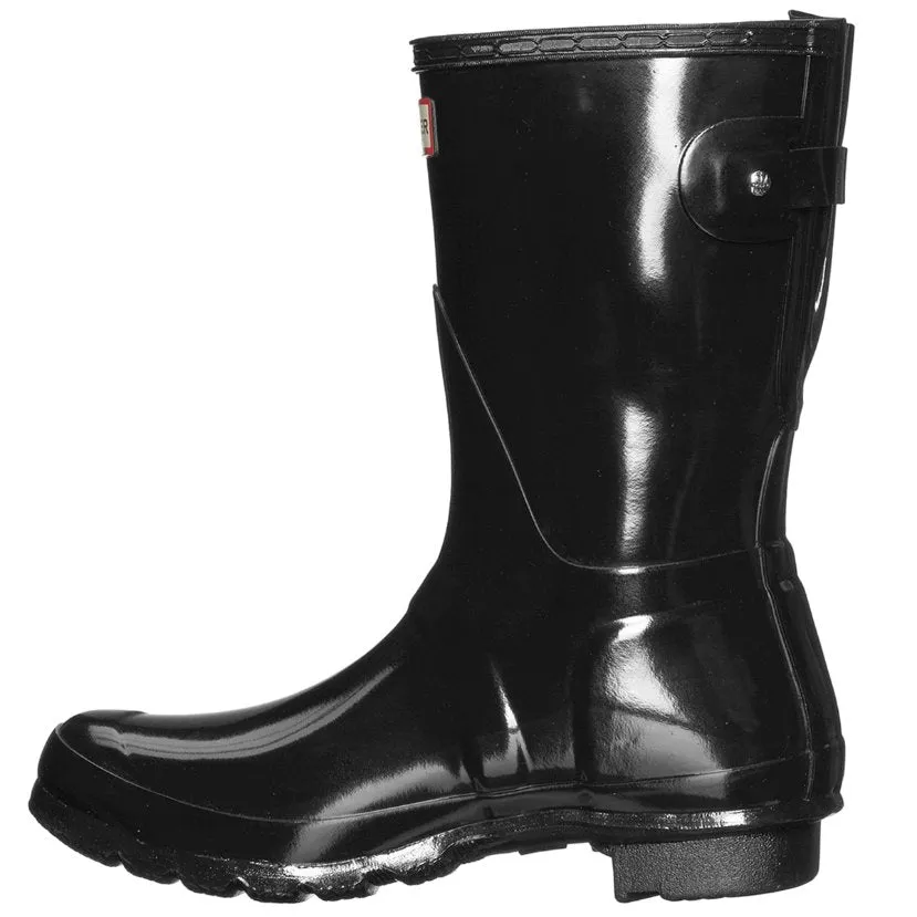 Hunter Original Back Adjustable Short Gloss Rubber Women's Short Wellington Boots