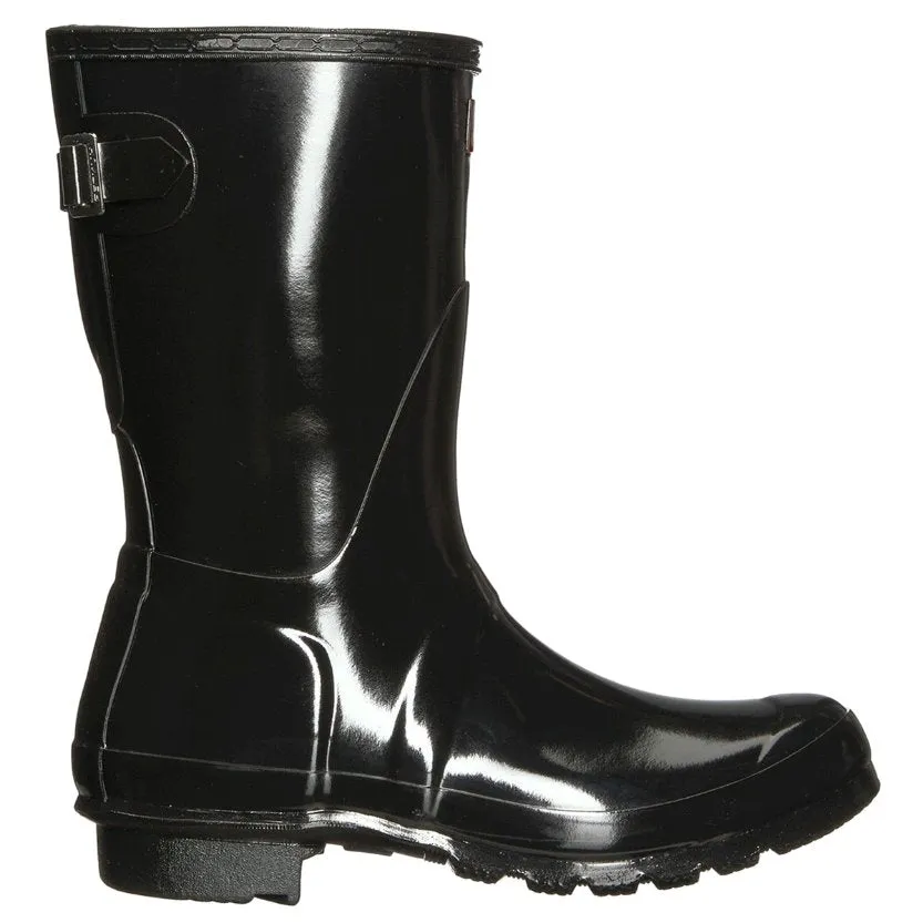 Hunter Original Back Adjustable Short Gloss Rubber Women's Short Wellington Boots
