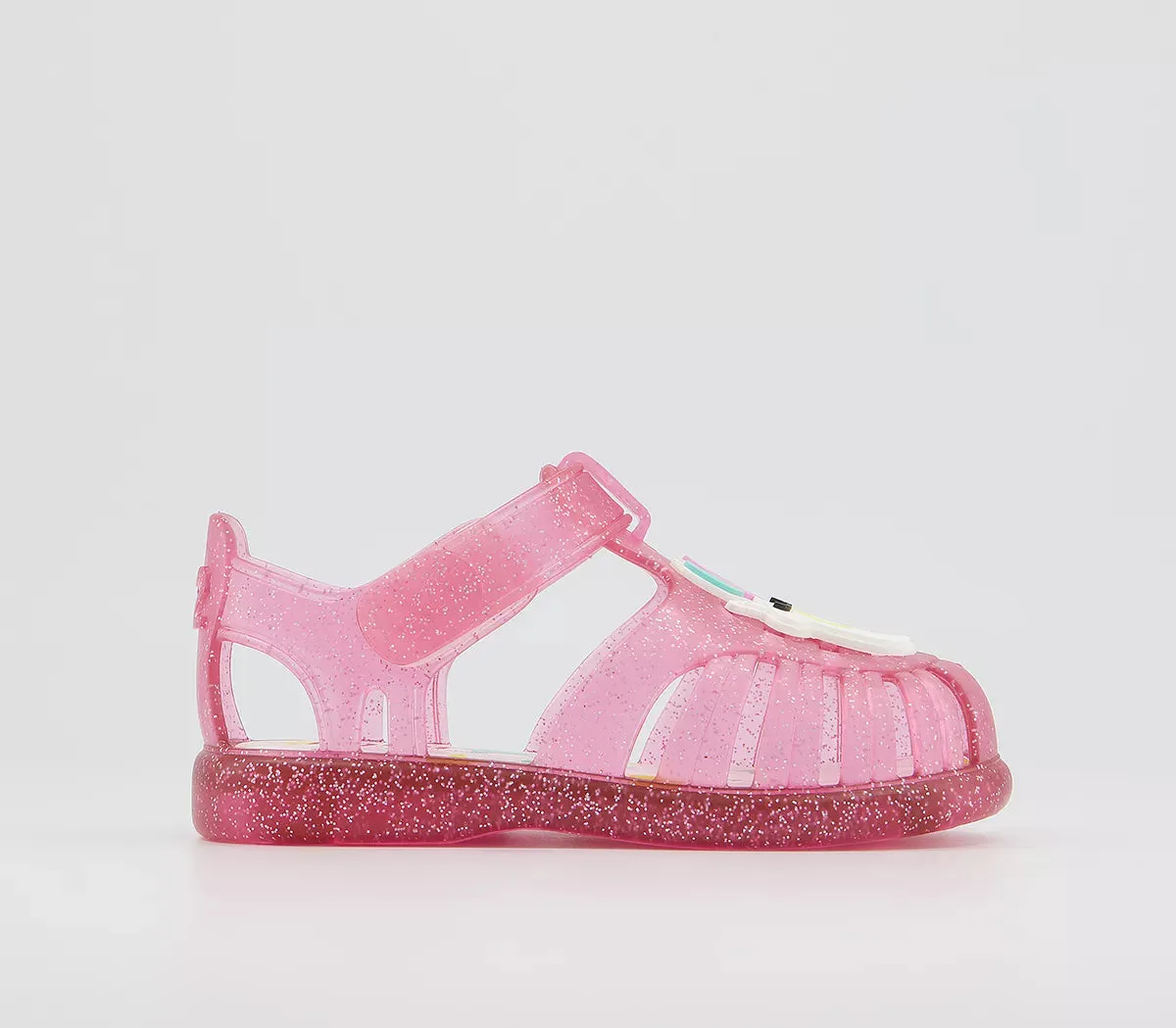 Igor Tobby Fuchsia Pink Clear Glitter Unicorn Jelly Sandals