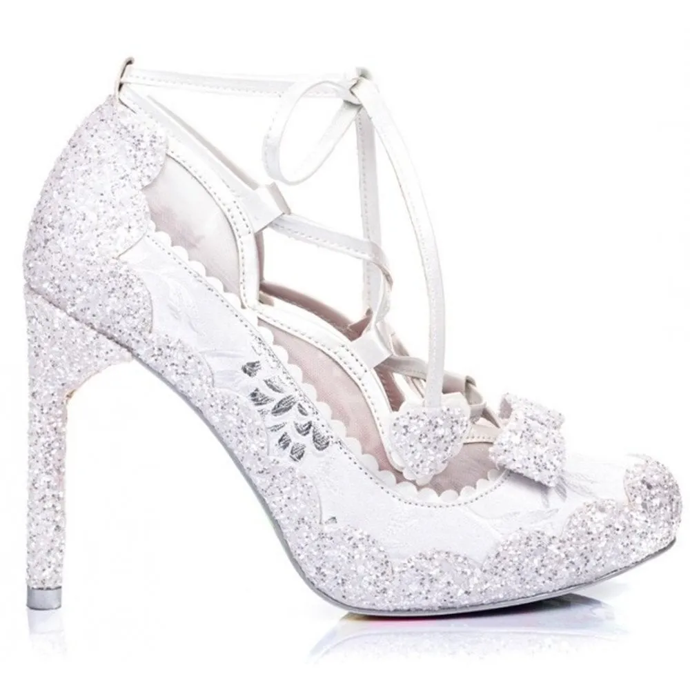 Irregular Choice Velvet Rope Shoes - White