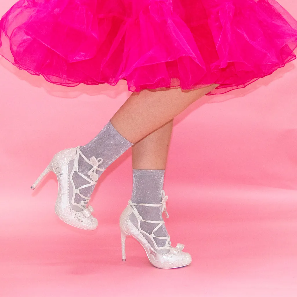 Irregular Choice Velvet Rope Shoes - White