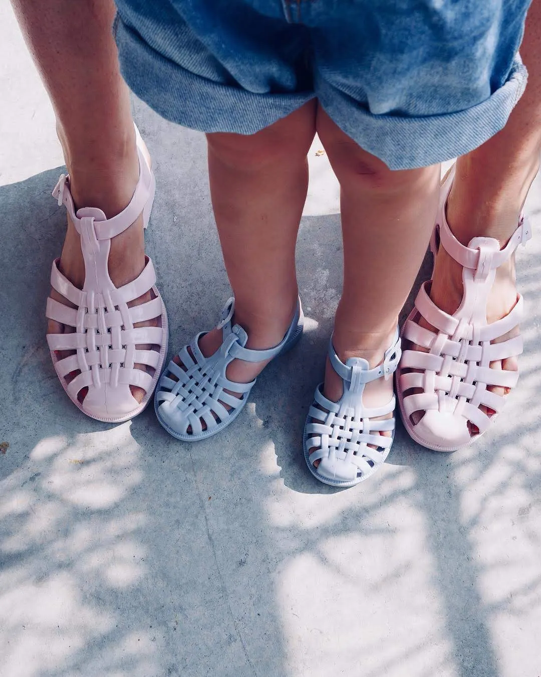 Jelly Beach Sandals, Pastel Blue