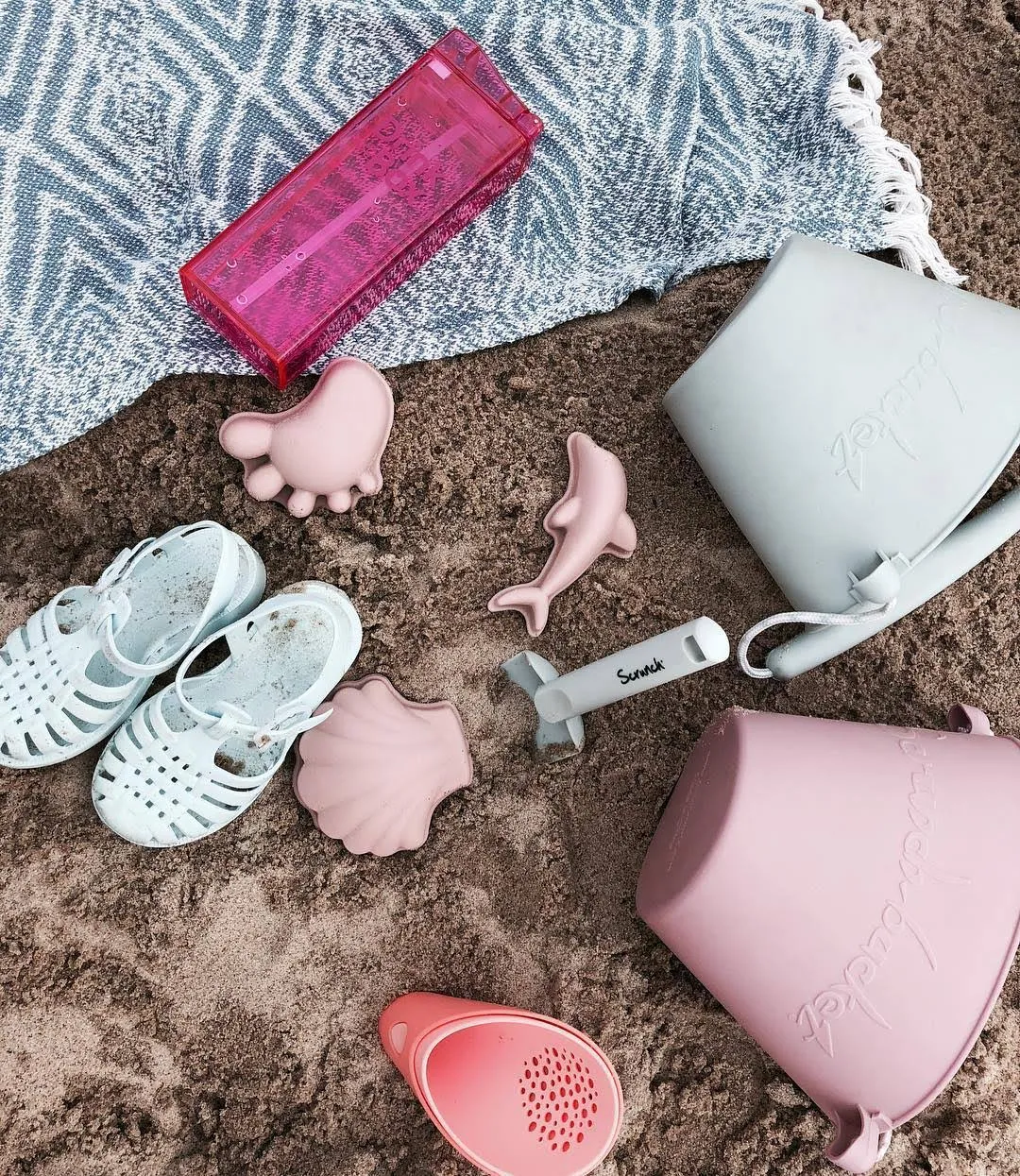 Jelly Beach Sandals, Pastel Blue