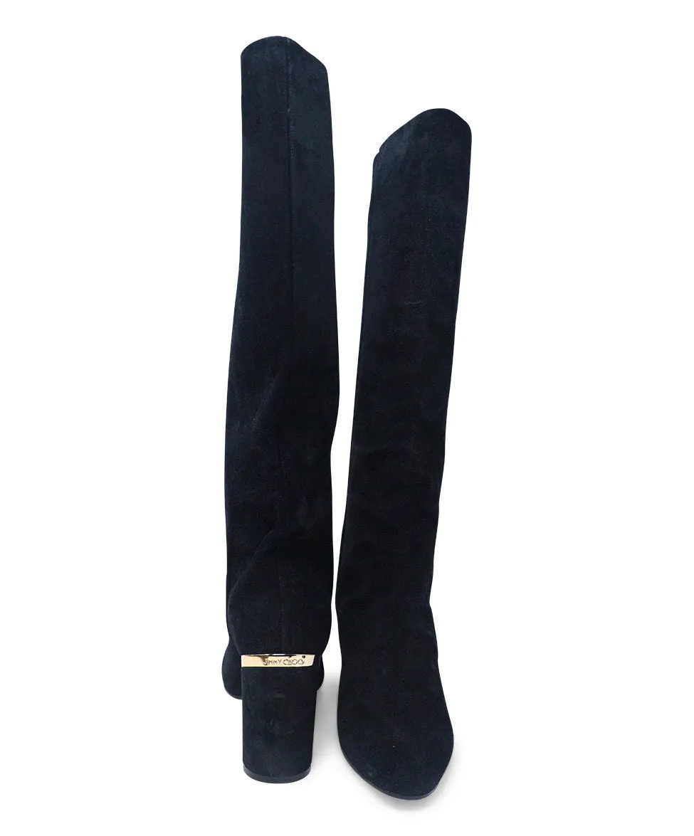 Jimmy Choo Black Suede Boots sz 11