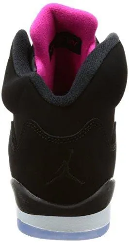 Jordan Nike Kids Air 5 Retro GG Basketball Shoe 7 Black