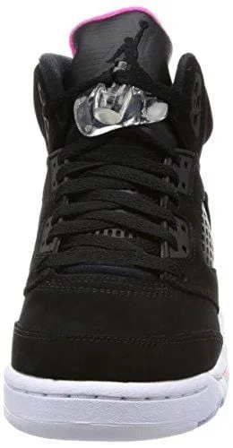 Jordan Nike Kids Air 5 Retro GG Basketball Shoe 7 Black