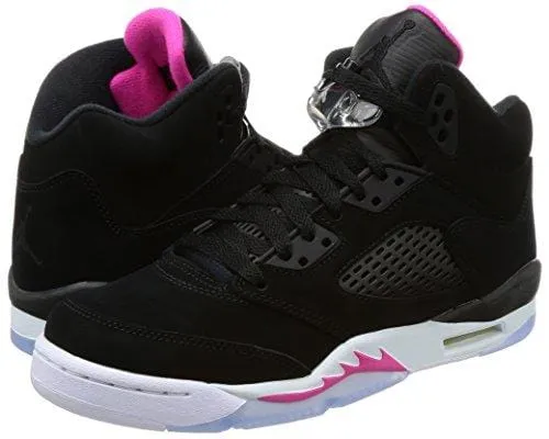 Jordan Nike Kids Air 5 Retro GG Basketball Shoe 7 Black