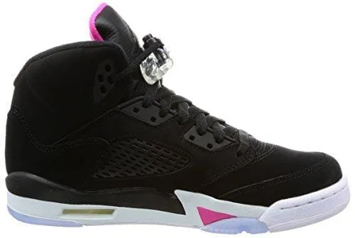 Jordan Nike Kids Air 5 Retro GG Basketball Shoe 7 Black