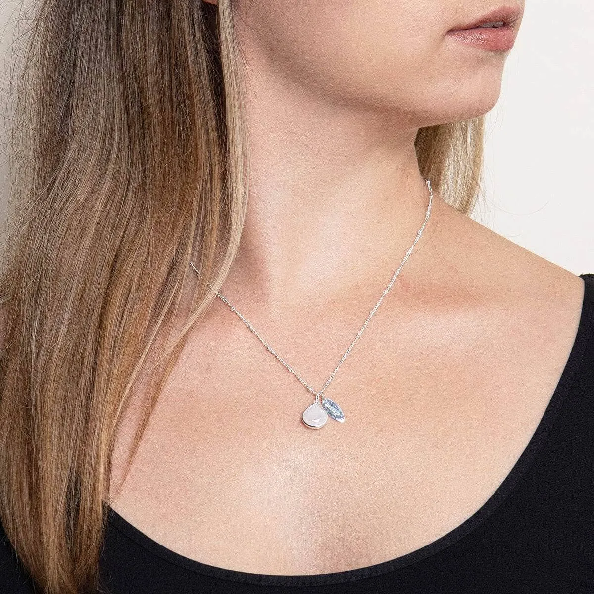 June Rainbow Moonstone Birthstone Necklace by Tiny Rituals