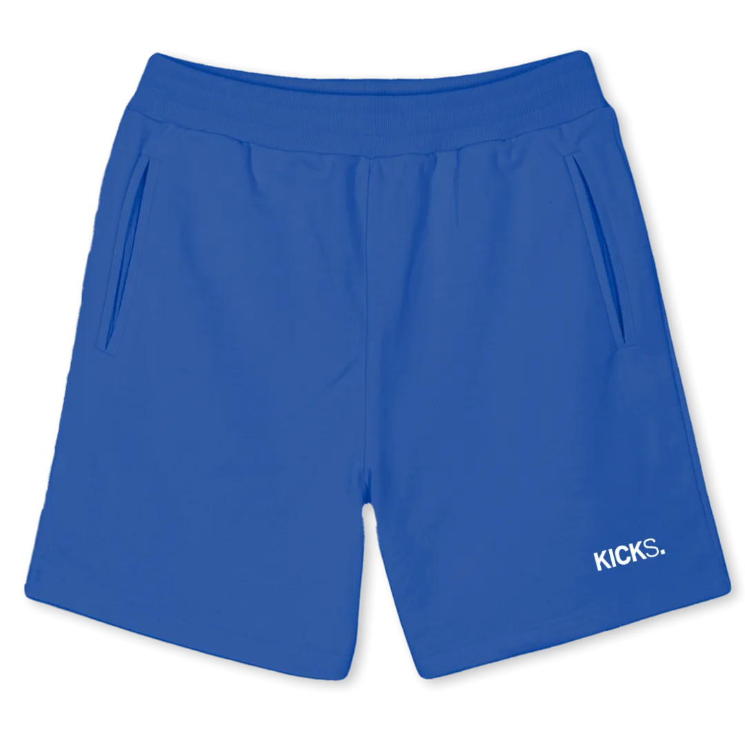 KICKS COBALT SHORTSS Cobalt Blue Sweatshorts.