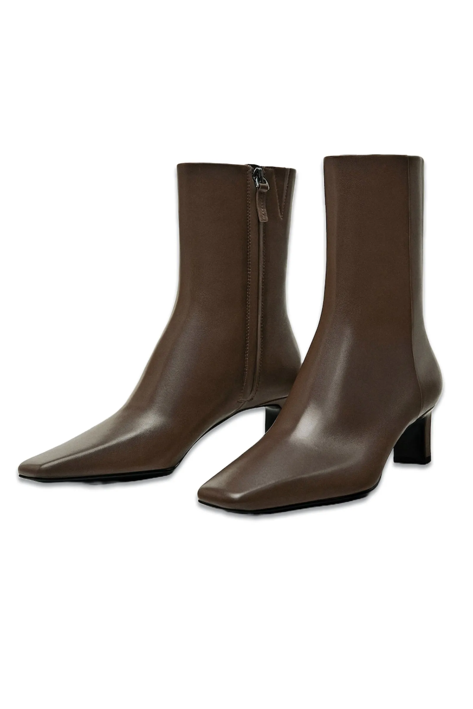 Leather Heeled Ankle Boots