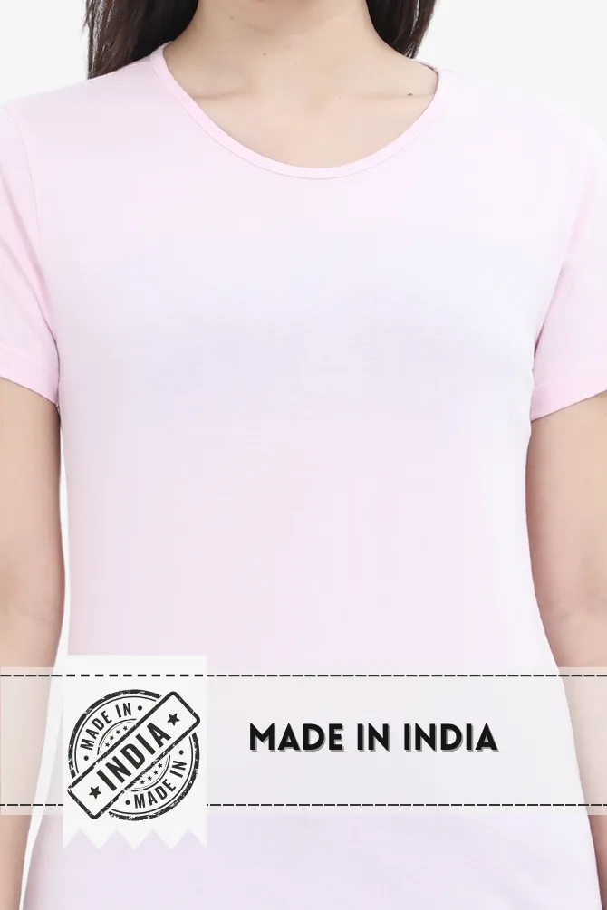 Light Pink Scoop Neck T-shirt for women