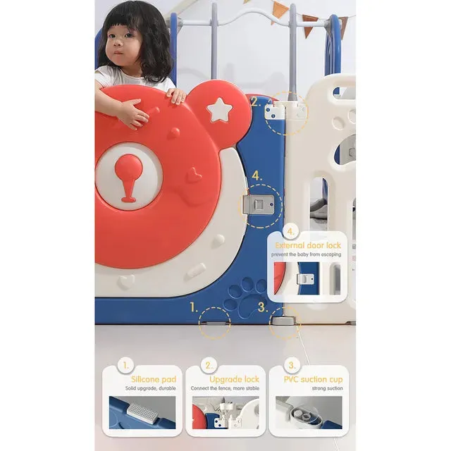Little Angel Kids Playpen (Blue) - 163 x 163 x 63 cm