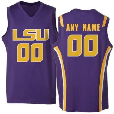 LSU Tigers Customizable College Style Basketball Jersey