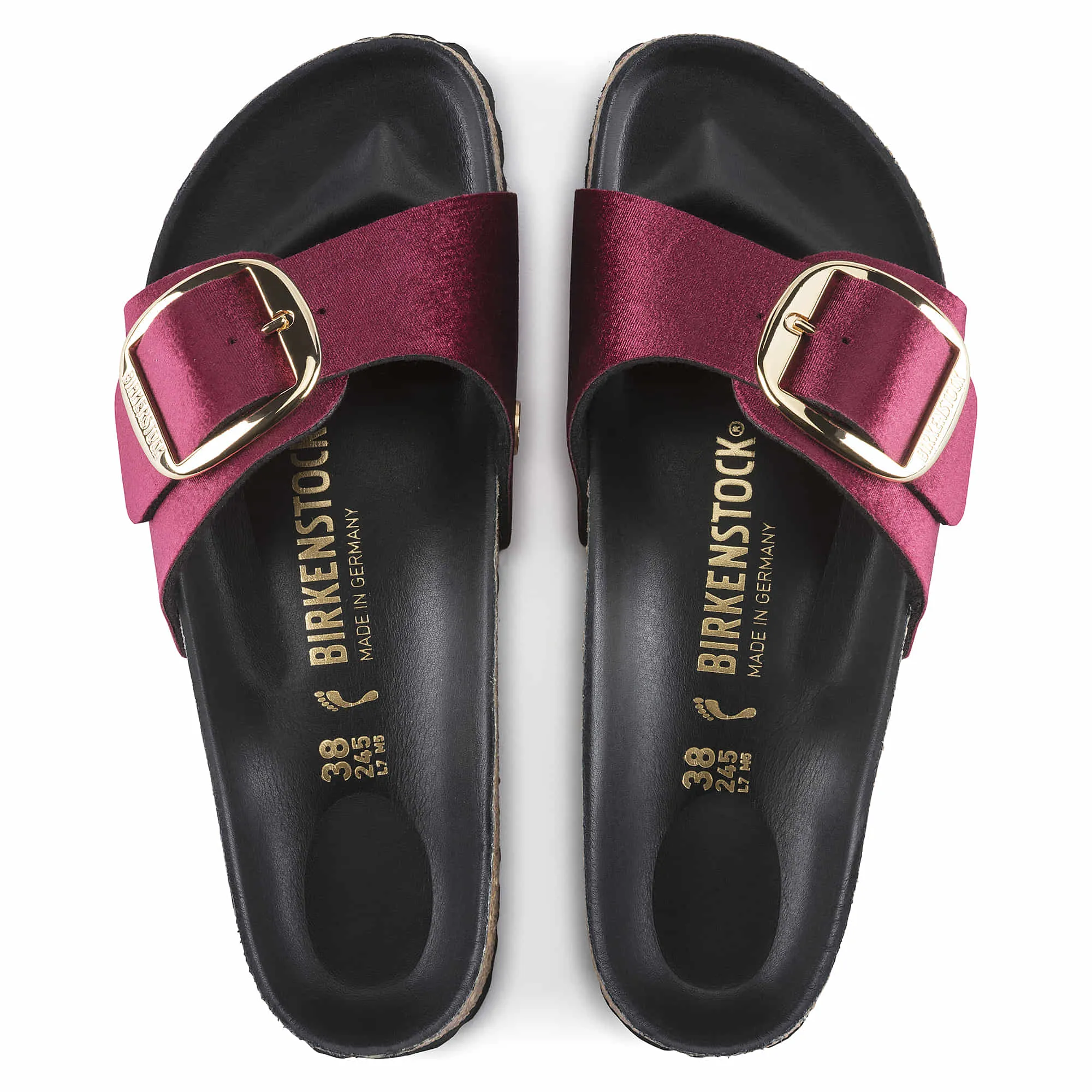 Madrid Big Buckle Rivet Logo Velvet