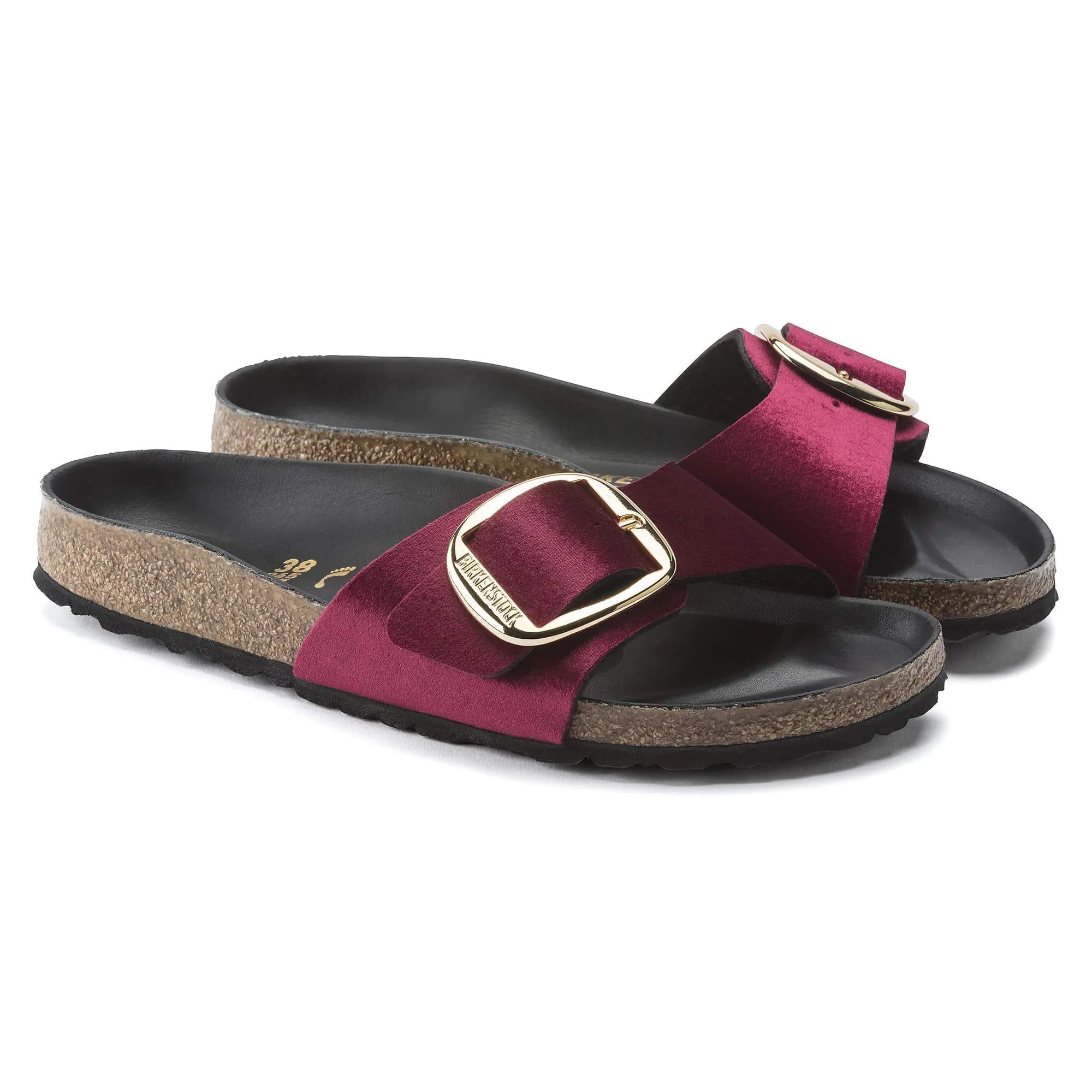 Madrid Big Buckle Rivet Logo Velvet