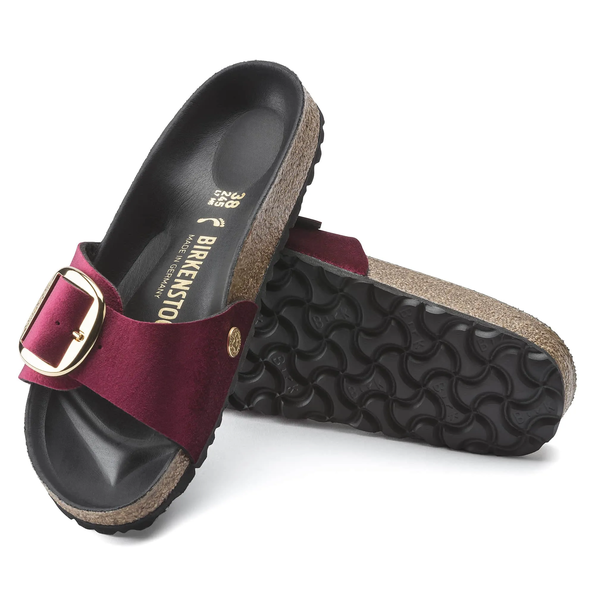 Madrid Big Buckle Rivet Logo Velvet