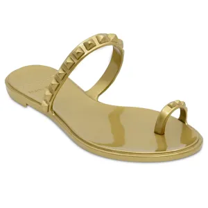 Maria Flat Sandal Gold- Metallic Jelly