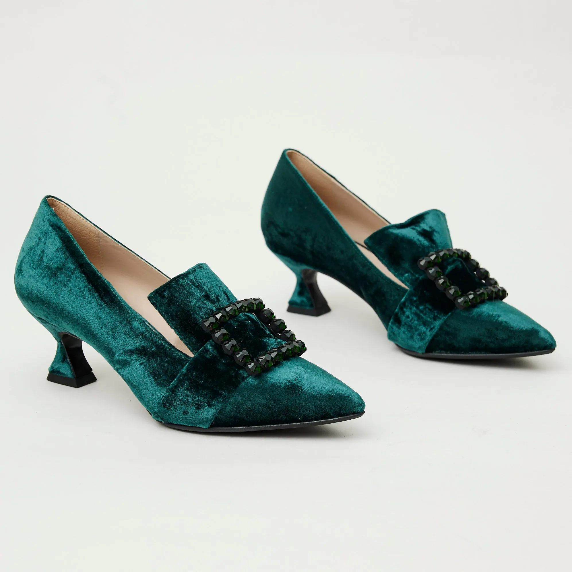 Marian Green Velvet Shoes