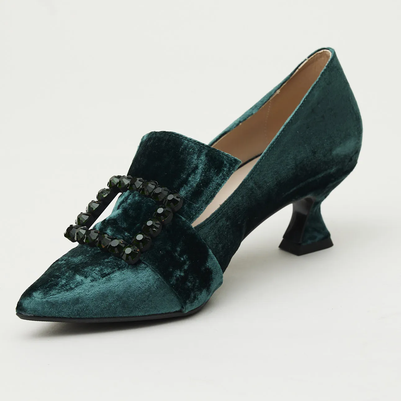 Marian Green Velvet Shoes