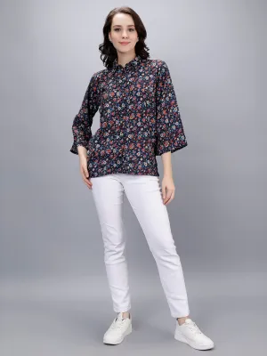 Marvelous Multi Floral Printed Shirt Top