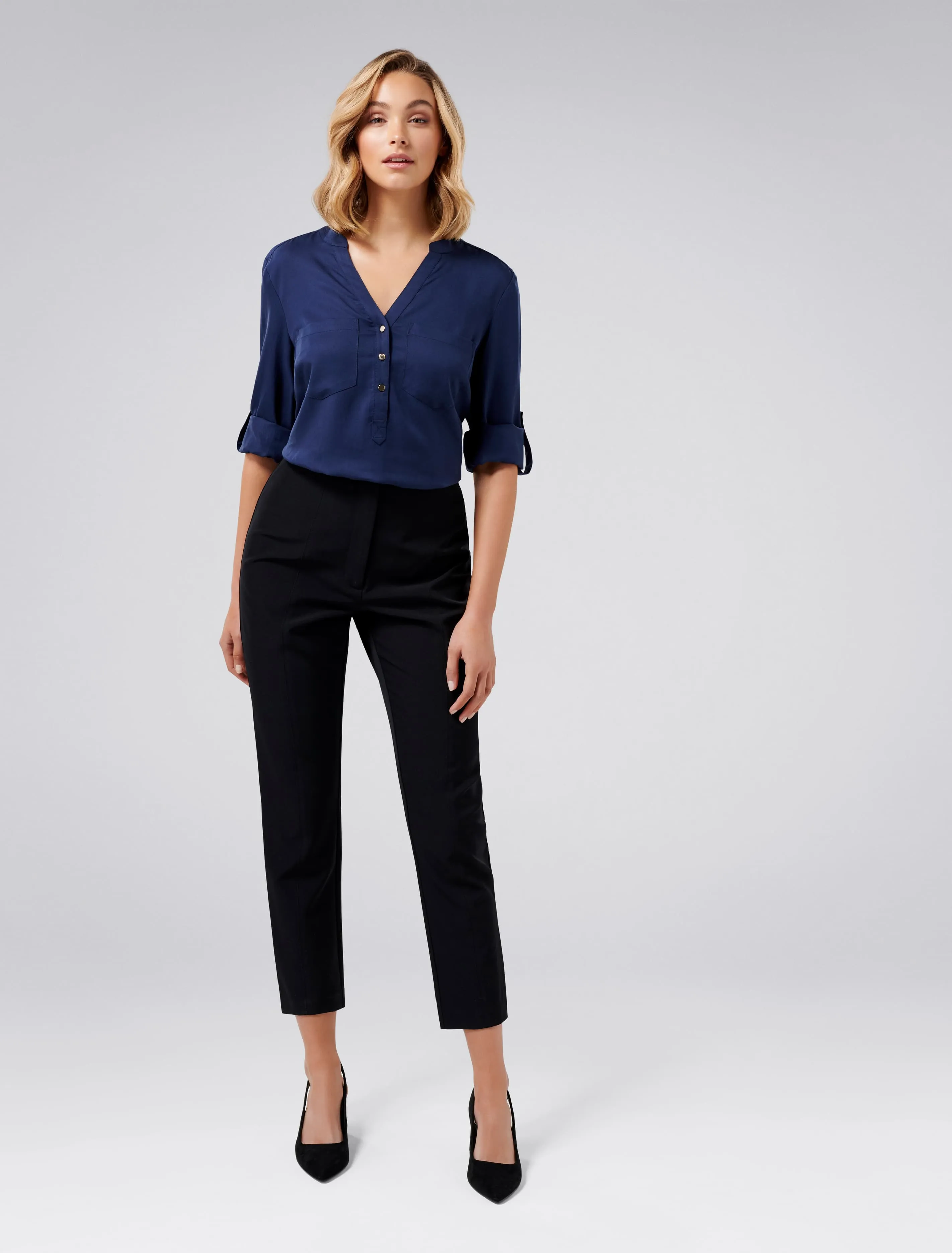 Mika Popover Roll Sleeve Shirt