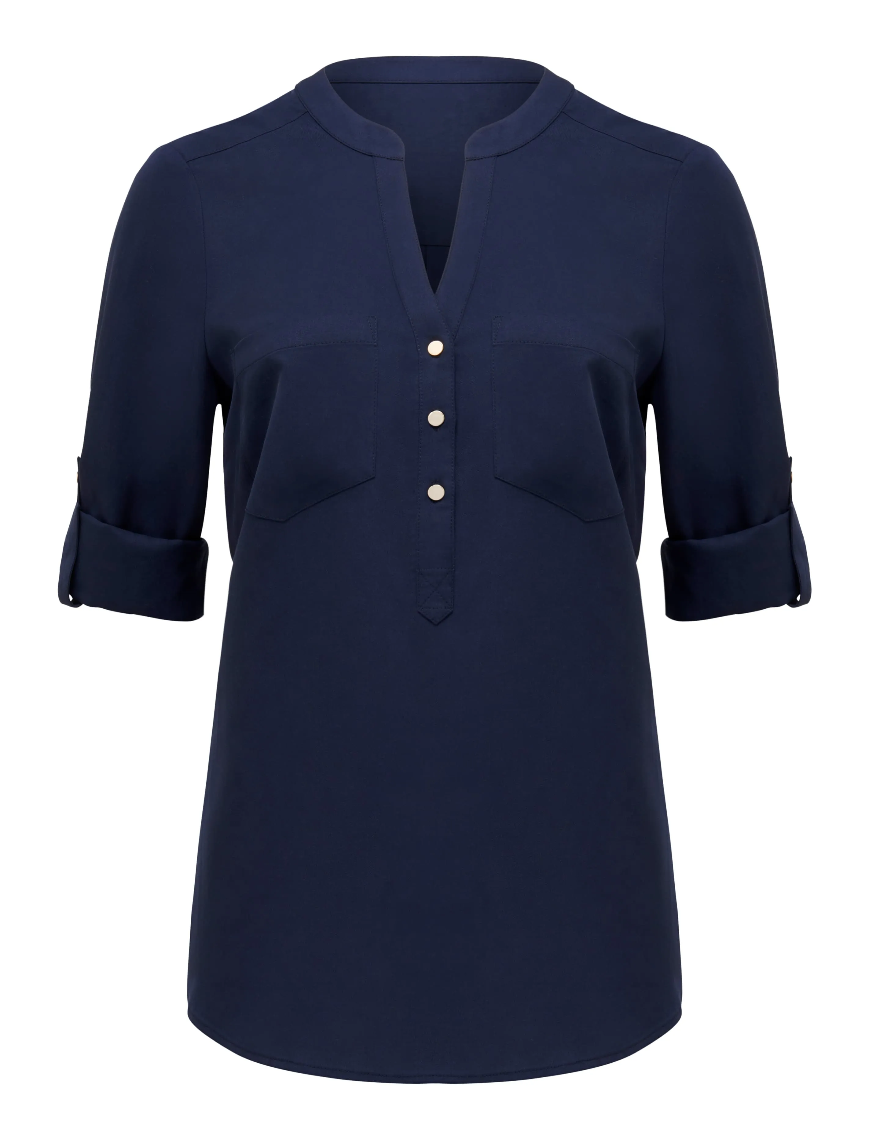 Mika Popover Roll Sleeve Shirt