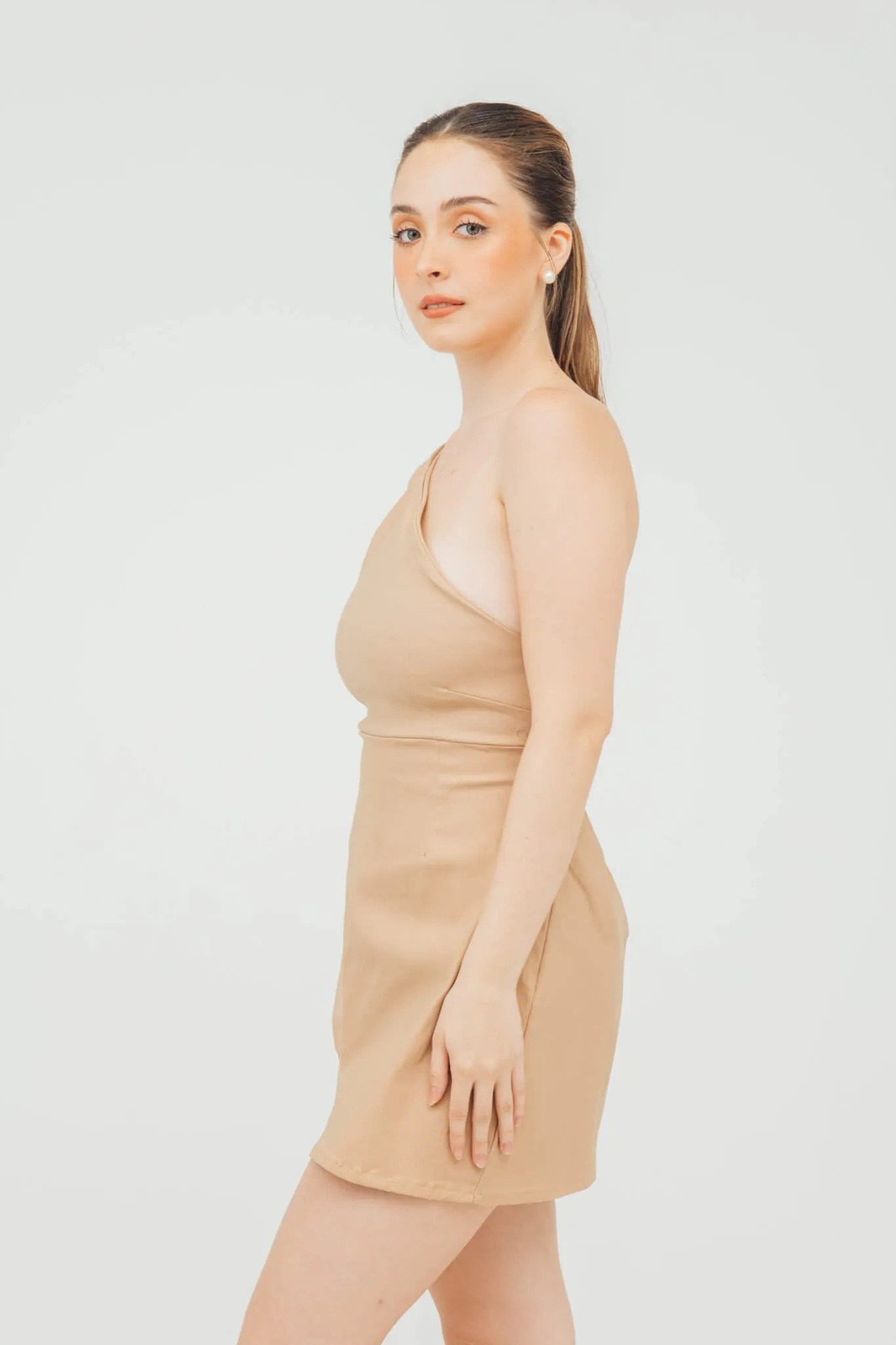 Mila One Shoulder Tie Back Dress
