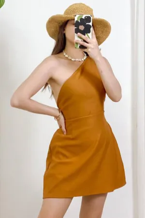 Mila One Shoulder Tie Back Dress