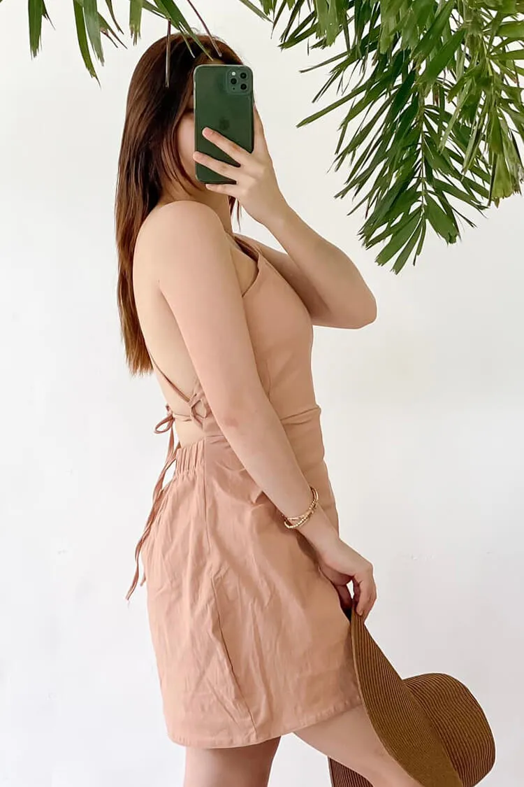 Mila One Shoulder Tie Back Dress