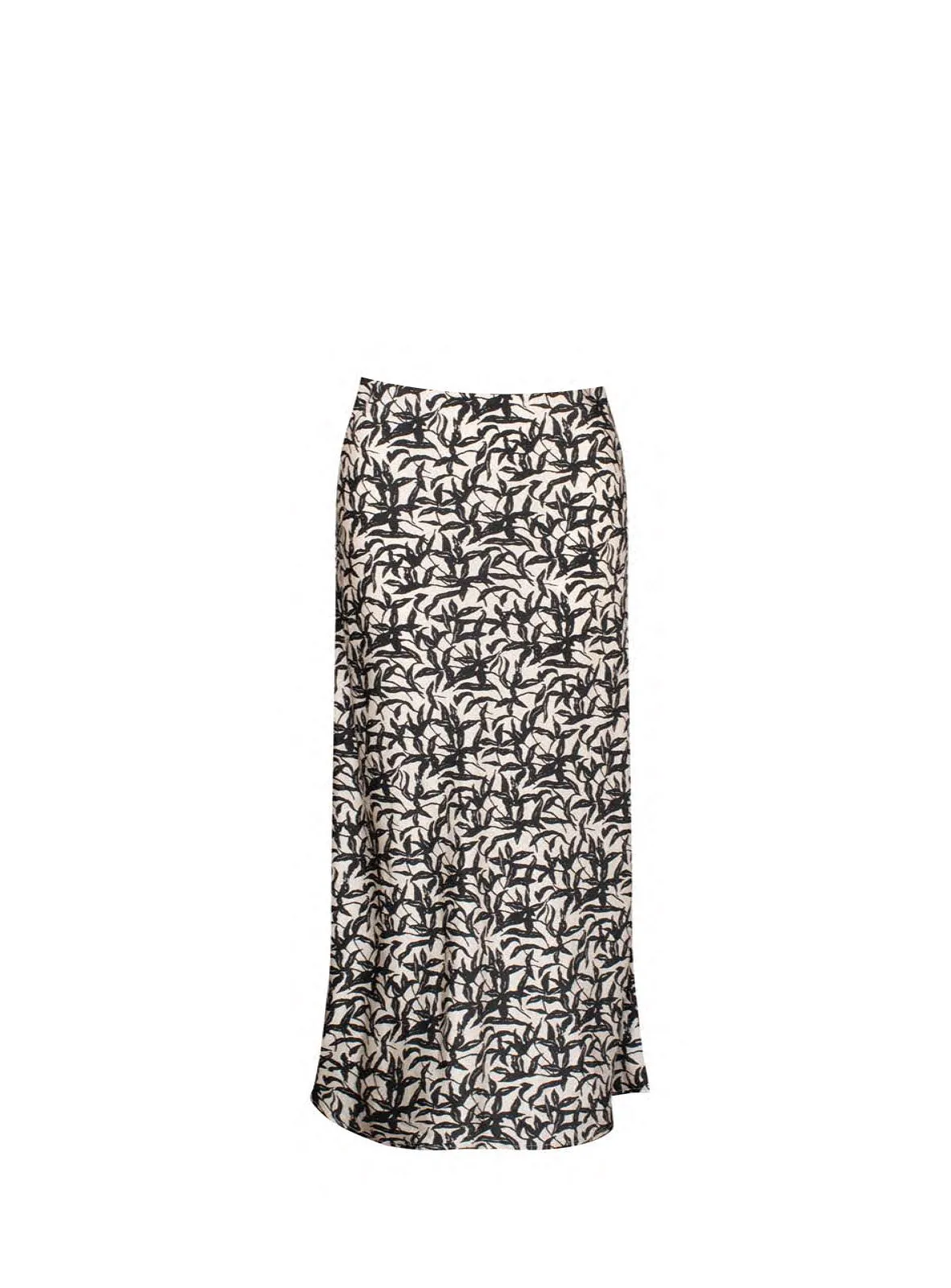 MIRABELLA BIAS SILK SKIRT- Black