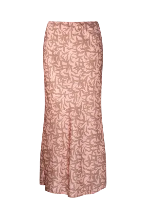 MIRABELLA BIAS SILK SKIRT-Pink