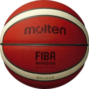 Molten BG5000 Premium Leather Basketball - FIBA Official Game Ball - Size 7