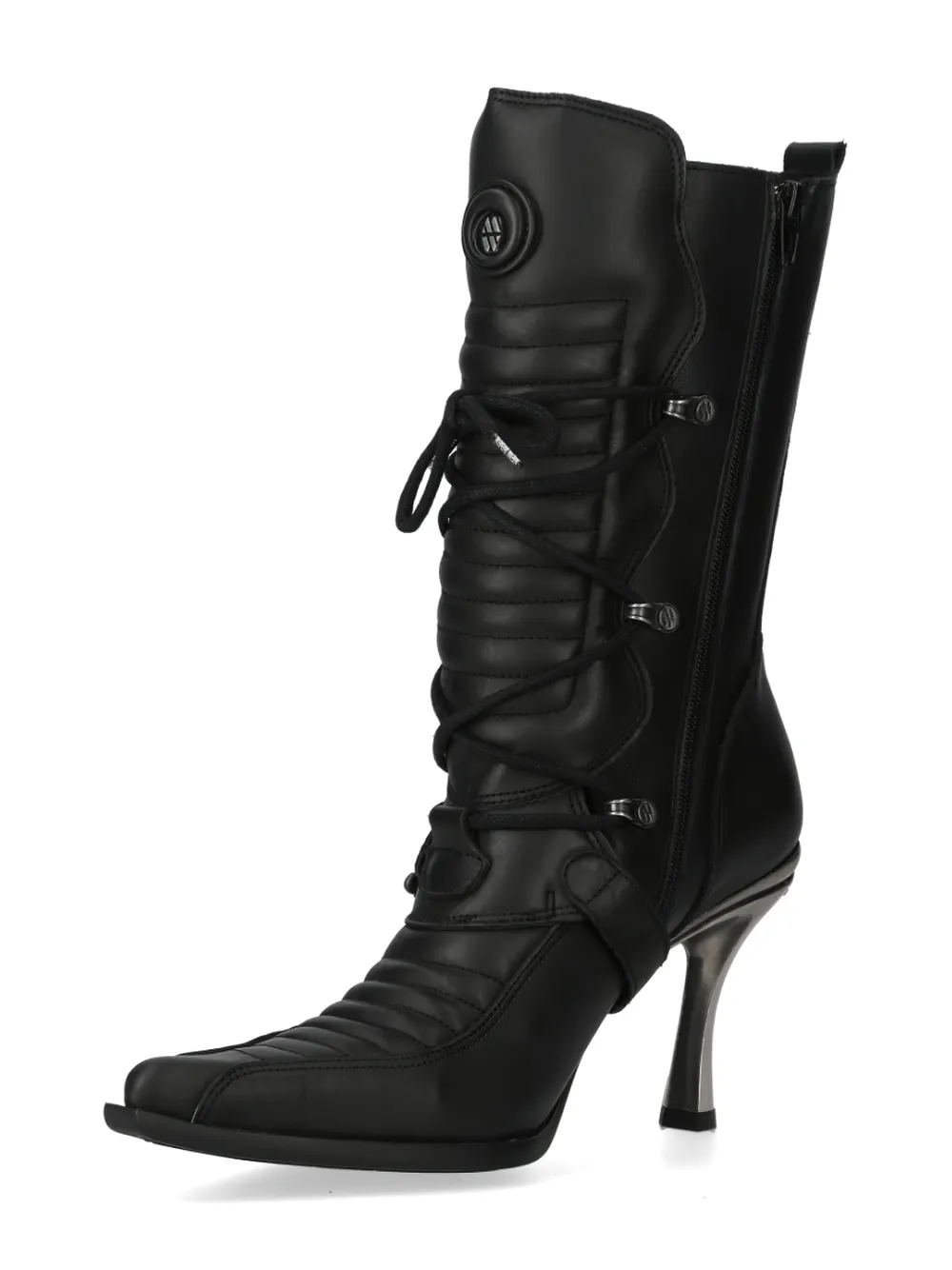 NEW ROCK Urban Gothic High-Heeled Lace-Up Boots