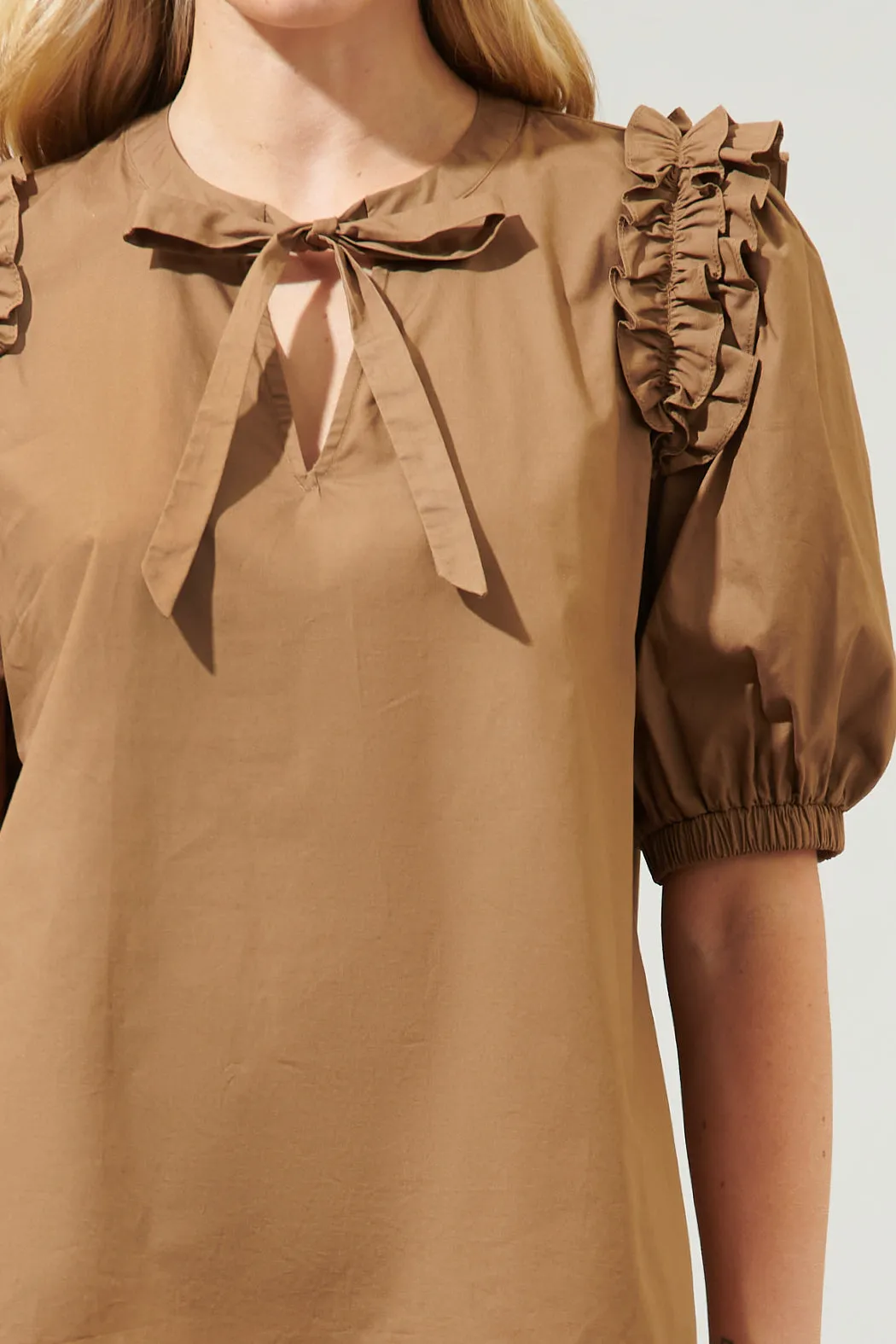 Noche Tie Neck Blouse